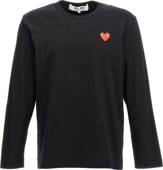 Comme Des Gar&ccedil;ons Black Logo Cotton T-shirt