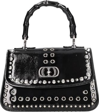 La Carrie Leren Tas met Studs - Dames - Handtassen - Zwart - ONE Size - Leer - Tassen
