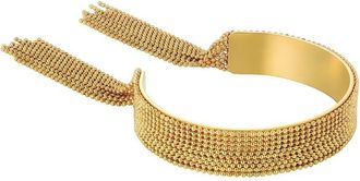 Adornia Adornia 18K Plated Stainless Steel Tarnish-Resistant Fringe Cuff Bracelet