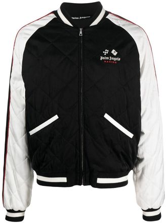 Palm Angels Racing Souvenir bomberjack - Zwart