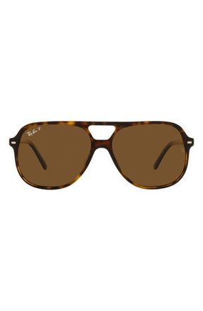 Ray-Ban 56mm Polarized Square Sunglasses in Havana at Nordstrom