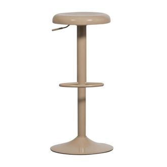 Woood Taburete de bar de metal beige ajustable
