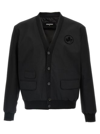 Dsquared2 Black Wool Mens Cardigan