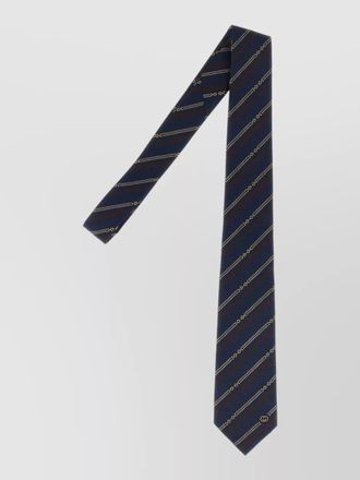 Gucci regular width jacquard tie diagonal stripes