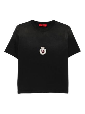 424 T-shirt con stampa - Nero