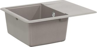 vidaXL Lavabo 80% Cuarzo Y 20% Resina 560 X 460 Mm Gris Vidaxl