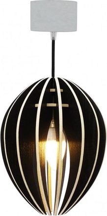 Gone's Lámpara de techo en fresno teñido de negro cable negro