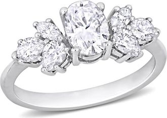 Amour 2 CT DEW Created Moissanite Engagement Ring In 10K White Gold