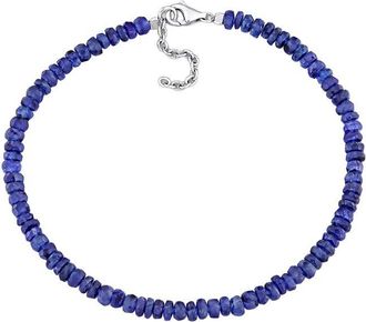 Rina Limor Silver 11.50 Ct. Tw. Blue Sapphire Beaded Bracelet