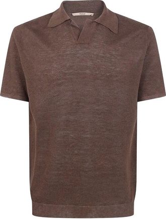 Nuur Short Sleeved Polo Neck Piquet Stitch T-Shirt