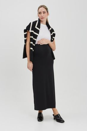 Nom Maternity Halle Skirt in Black at Nordstrom, Size X-Large