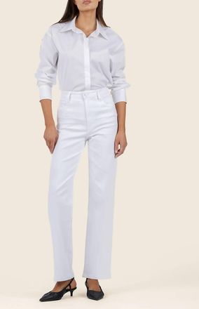 Kut from the Kloth Sienna High Rise Wide Leg Jeans In Optic White
