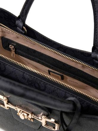 Guess Womens Satchel Bag Coal Logo Polyurethane - Satchel-Bags
