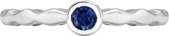 Dower & Hall 3mm Blue Sapphire Wave Twinkle Ring