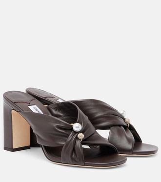 Jimmy Choo London Rafi embellished leather mules