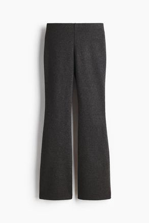 H&M Flared Knitted Trousers in Dark Gray at Nordstrom, Size Xx-Large