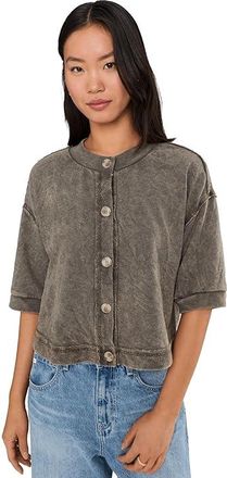 Michael Stars Marlow Wide Sleeve Cardigan Womens Clothing Dark Caper : XL (US 10-12), Cotton/Polyester