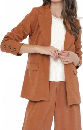 Sadie & Sage Sundown Blazer In Rusty Brown