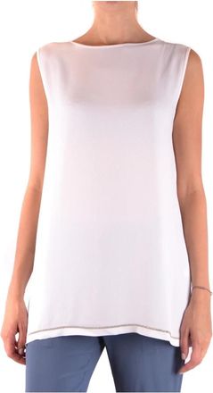 Fabiana Filippi Stijlvolle mouwloze top - Dames - Tops zonder mouwen - Grijs - L - Tops