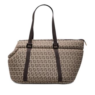 Fendi Pre-owned Fendi Zucchino Padded Canvas Pet Carrier Bag Unisex 14EX4BB5EYOV7ZMT