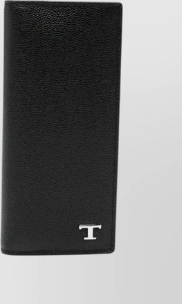 Tod's calf leather vertical wallet