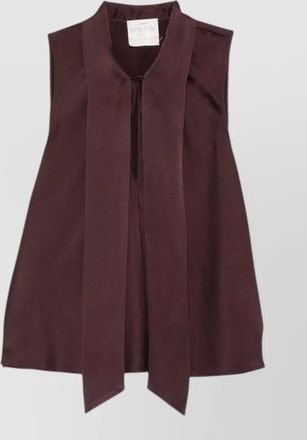 Forte_Forte silk sleeveless pussy bow blouse