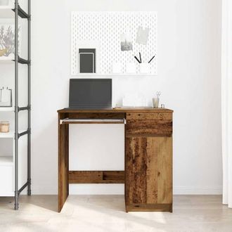 Berkfield Home Durable Desk Old Wood 86x49x76 cm Engineered Wood in Brown | Size: 86 x 49 x 76 cm