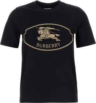 Burberry Black Cotton T Shirt
