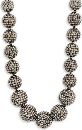 Kenneth Jay Lane Pavé Ball Necklace in Gun Metal at Nordstrom Rack
