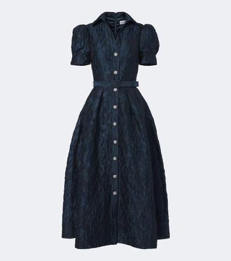 Rebecca Vallance Cascades floral jacquard midi dress