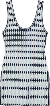 SIMKHAI Mouwloze jurk met Lorien patroon - Blauw