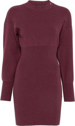 Anine Bing Imane Ribbed-knit Long-sleeve Mini Dress