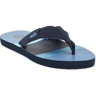 Quiksilver Dune Flip Flop in Medium Blue/Dark Blue/Aqua at Nordstrom Rack, Size 10