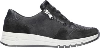 Waldl&auml;ufer H-April Sneaker - Heren - Sneakers - Zwart - 39 EU - Leer - Schoenen