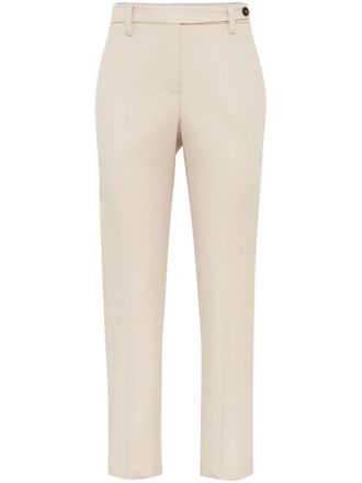 Brunello Cucinelli tapered tailored trousers - Neutrals
