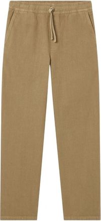 A.P.C. Broek met elastische taille - Heren - Straight fit broeken - Beige - S - Katoen - Broeken
