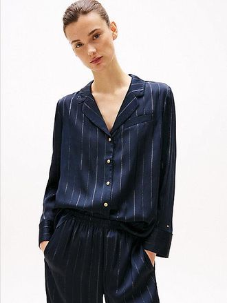 Tommy Hilfiger Metallic Stripe Relaxed Fit Blouse