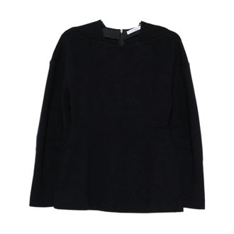 Max Mara Pure Jumper - female - Max Mara - Round-neck Knitwear - Blue - XS - Knitwear