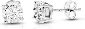 Vir Jewels 1/12 cttw Lab Grown Diamond Composite Earrings in Sterling Silver With Push Backs For Women