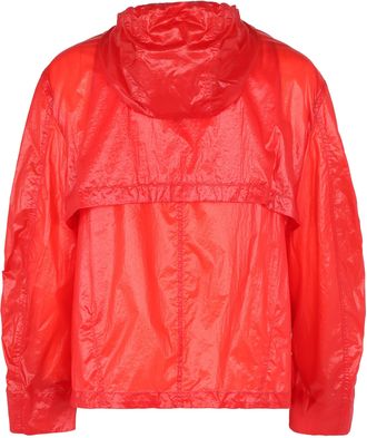 Ferragamo Mens Techno Fabric Jacket Red Polyamide Raincoats Coat