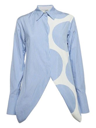 Stella McCartney striped circle-print shirt - Blue