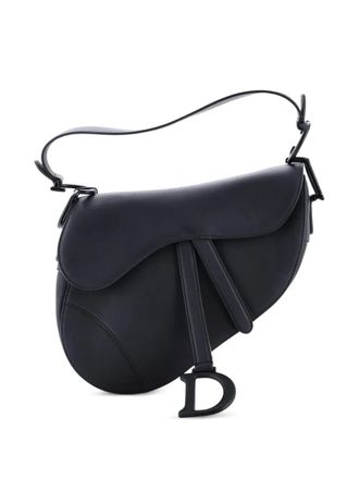 Dior Ultra Matte Saddle Handbag Leather Medium shoulder bag - Nero