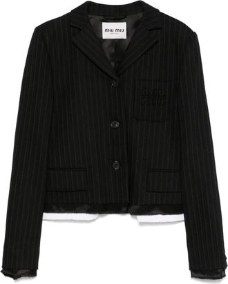 Miu Miu Giacca gessata - Nero