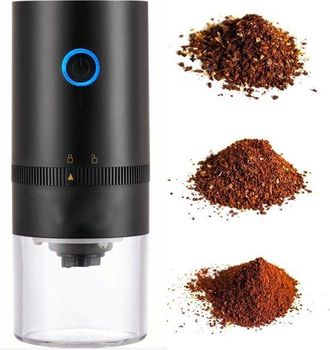 OEM Molinillo De Caf&eacute; - Molinillo El&eacute;ctrico Port&aacute;til - 3 Niveles De Molienda (fino/medio/grueso) - Recargable Por Usb-c - Negro