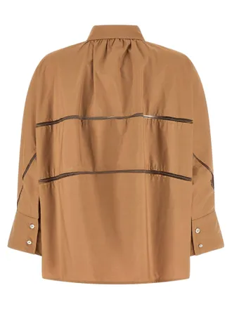 Fabiana Filippi Diamond Thread Cotton Poplin Shirt - Beige