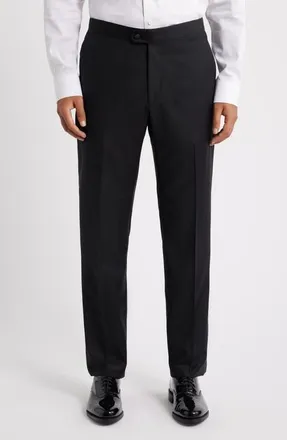 Samuelsohn Honeyway Black Wool Tuxedo Pants at Nordstrom, Size 36