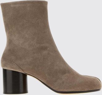 Maison Margiela Stivaletti Tabi in pelle scamosciata con tacco cilindrico