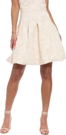 Muse Floral Jacquard Bubble Hem Skirt in Ivory/Gold at Nordstrom Rack, Size 14