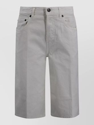 Haikure becky twill straight leg five pocket shorts