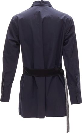 Marni cotton rubber button asymmetric belted shirt